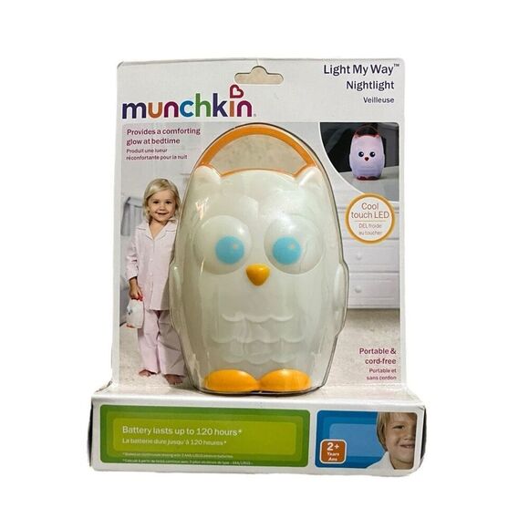 New Munchkin Light My Way Owl Nightlight Noise Music Kids Bedtime - Picture 2 of 4
